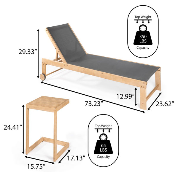 Dimension Image Dark Gray/Light Teak