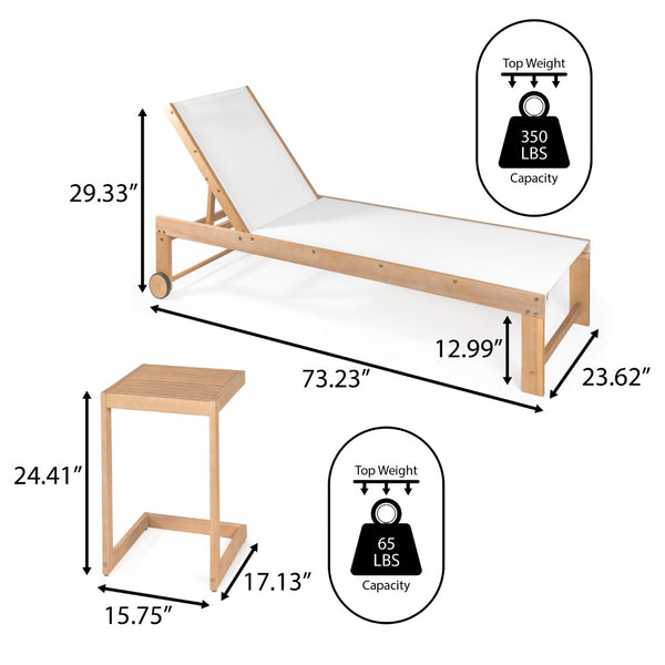 Dimension Image White/Light Teak