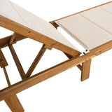 Marigale 77.17"x26.38" Modern Minimalist Foldable Adjustable Wood Chaise Outdoor Lounge Chair