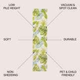 Philodendron Tropical Leaves Area Rug