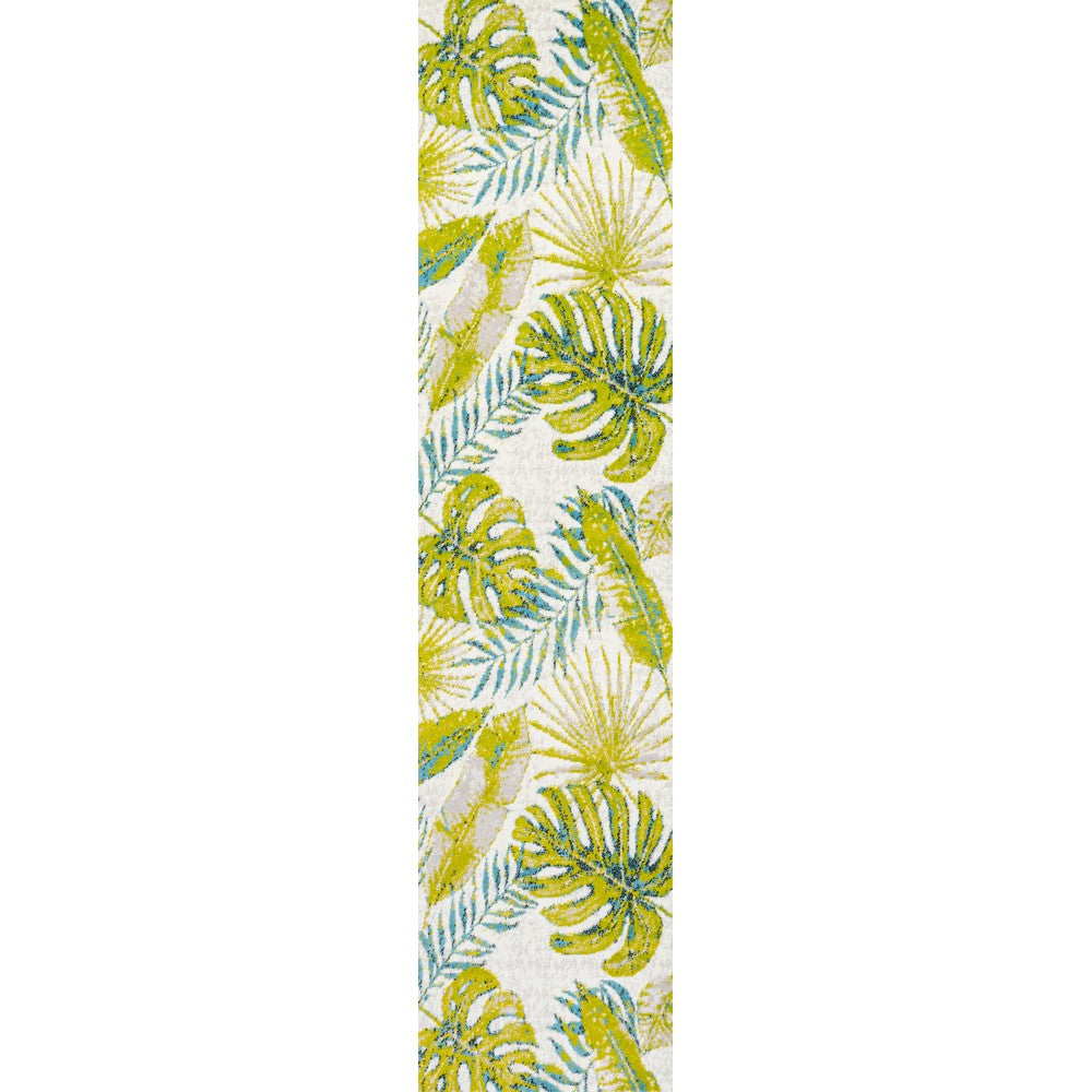 Philodendron Tropical Leaves Area Rug