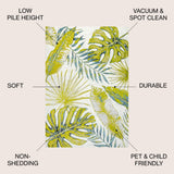 Philodendron Tropical Leaves Area Rug