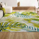 Philodendron Tropical Leaves Area Rug