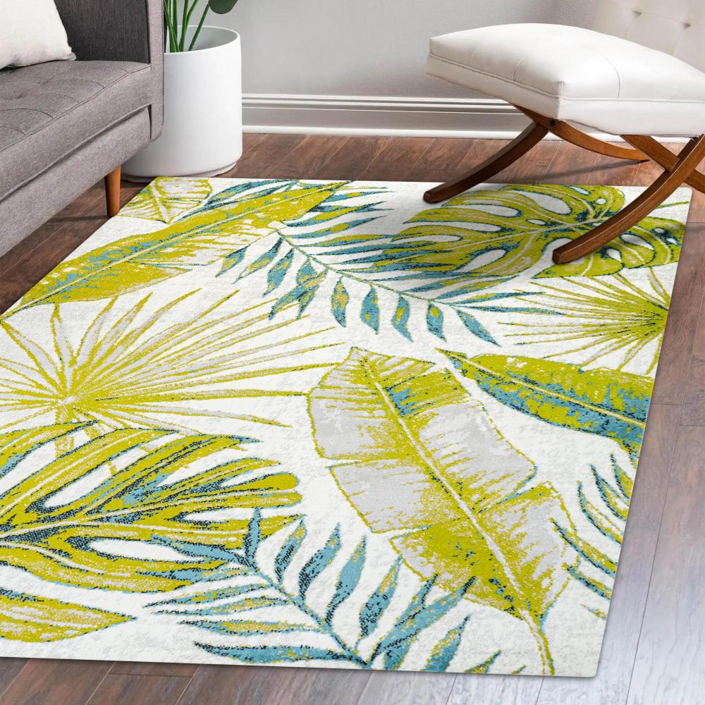 philodendron leaf rug Philodendron Tropical Leaves Area Rug