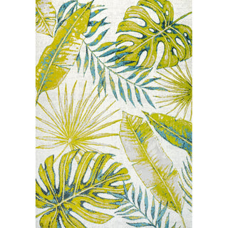 Philodendron Tropical Leaves Area Rug