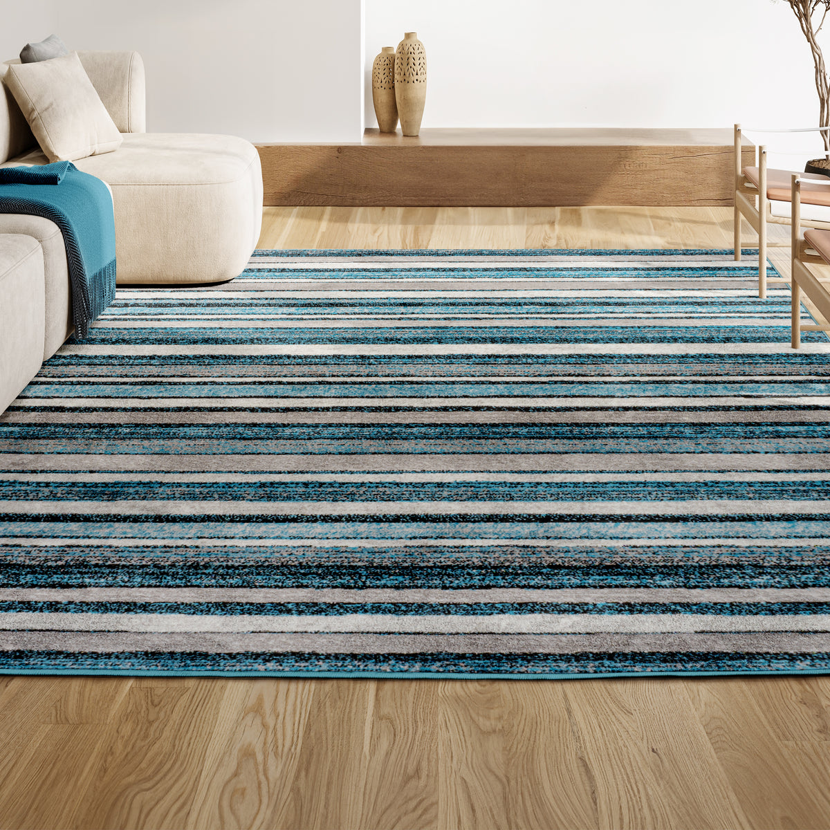 Wisteria Beach Striped Area Rug