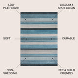 Plymouth Gradient Ticking Striped Area Rug