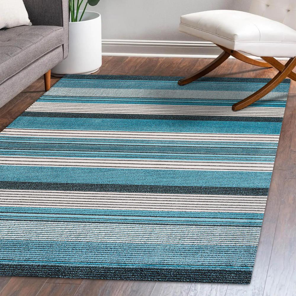 Plymouth Gradient Ticking Striped Area Rug