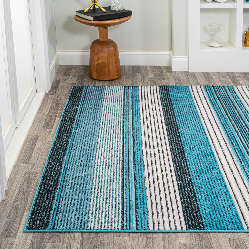 Plymouth Gradient Ticking Striped Area Rug