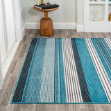 Plymouth Gradient Ticking Striped Area Rug