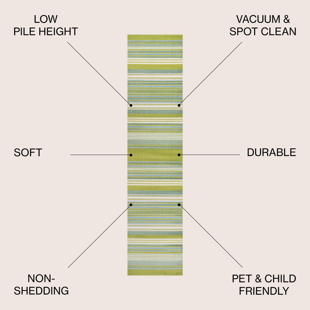 Plymouth Gradient Ticking Striped Area Rug