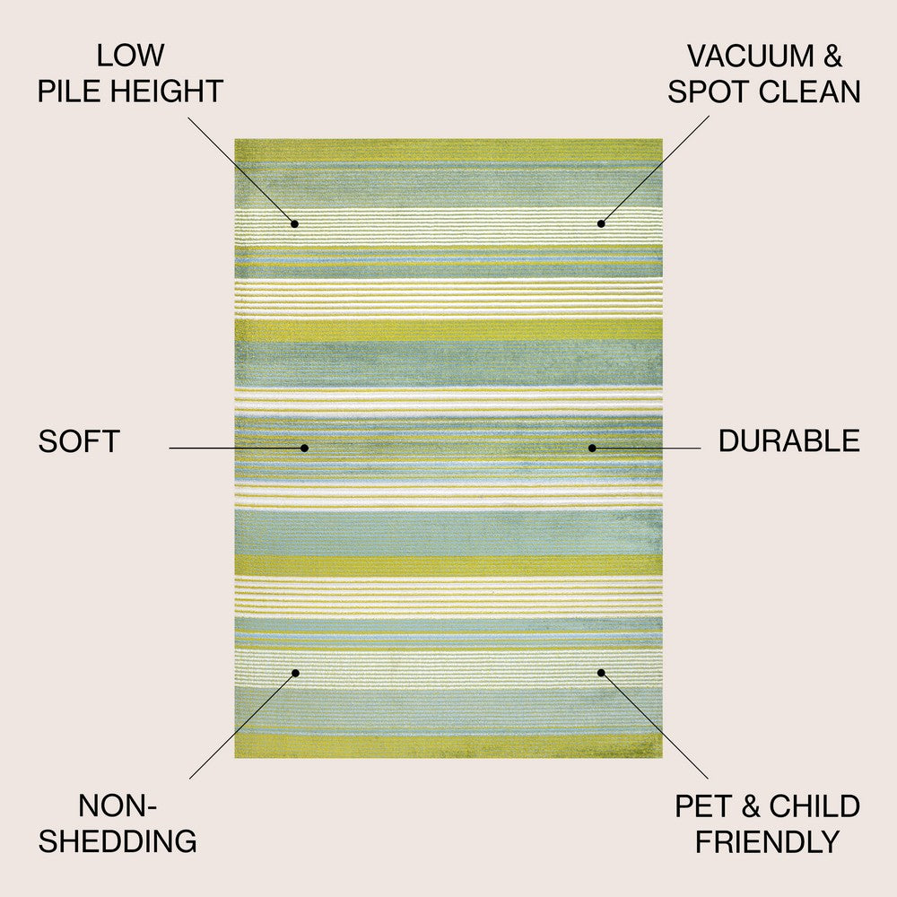 Plymouth Gradient Ticking Striped Area Rug