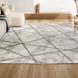 Pelion Modern Geometric Marbled Area Rug