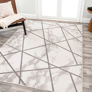 Pelion Modern Geometric Marbled Area Rug