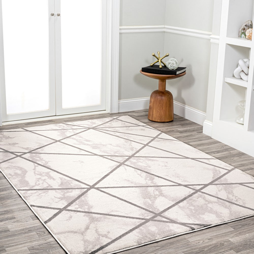 Pelion Modern Geometric Marbled Area Rug