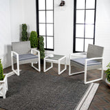 Urban 3-Piece Modern Coastal Faux Wicker Conversation Outdoor Patio Set