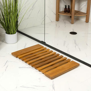 Misty Modern Classic Acacia Wood Slat Rug Mat