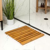 Misty Modern Classic Acacia Wood Slat Rug Mat