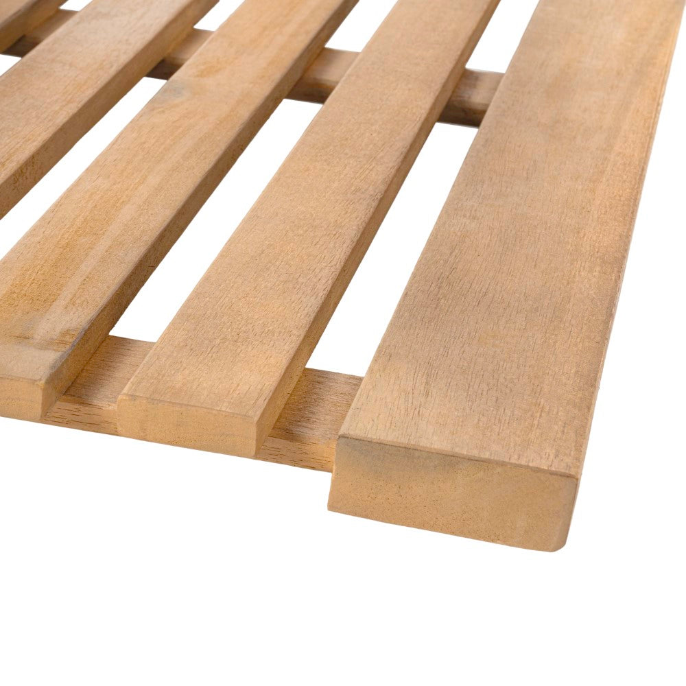 Misty Modern Classic Acacia Wood Slat Rug Mat