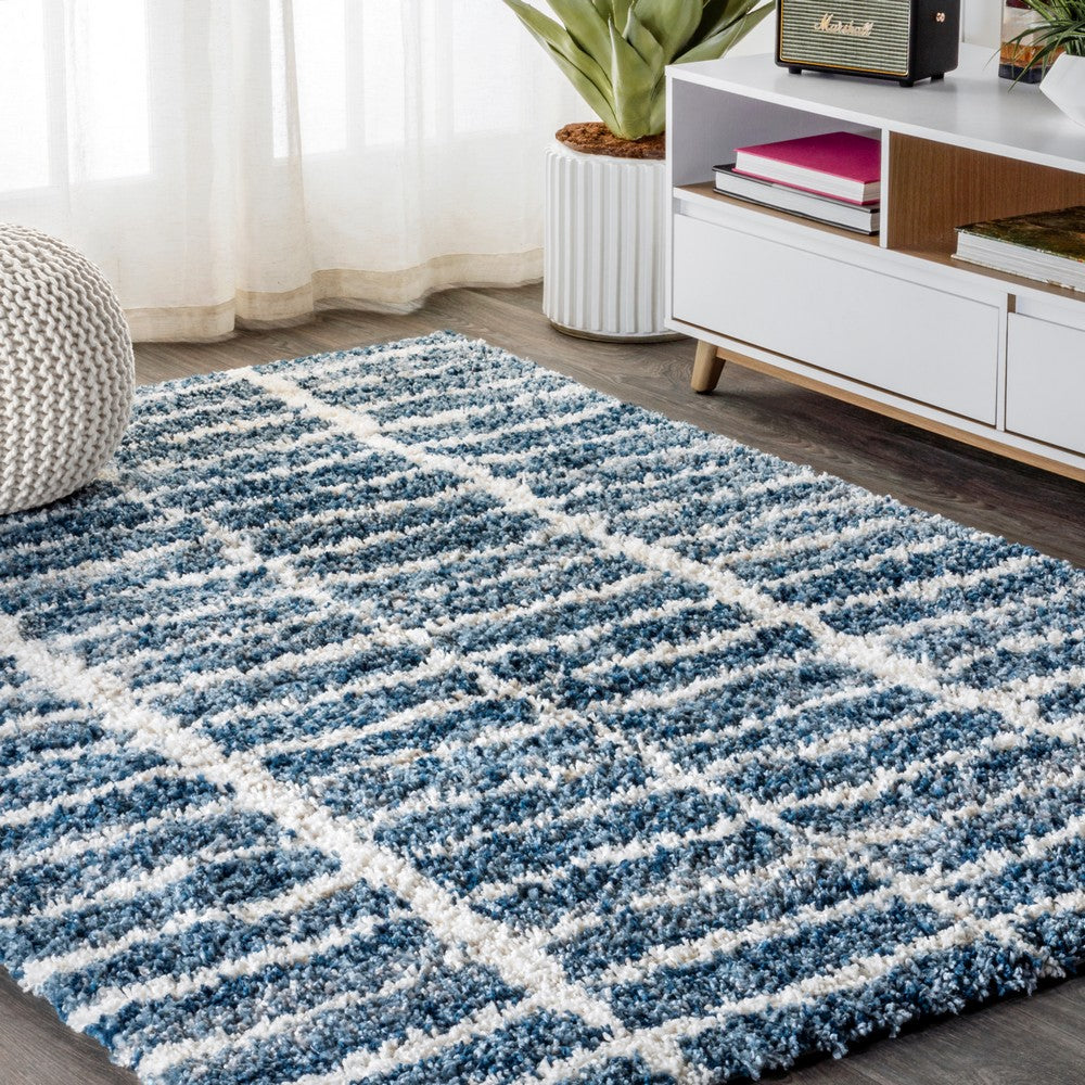 Exuma Merida Stacked Grid Shag Area Rug