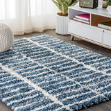 Exuma Merida Stacked Grid Shag Area Rug