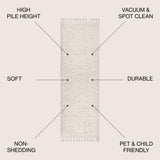 Santiago Mercer Shag Plush Tassel Area Rug