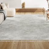 Santiago Mercer Shag Plush Tassel Area Rug