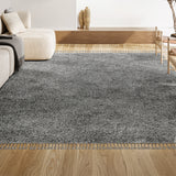 Santiago Mercer Shag Plush Tassel Area Rug