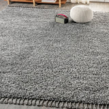 Santiago Mercer Shag Plush Tassel Area Rug