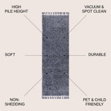 Santiago Mercer Shag Plush Tassel Area Rug