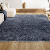 Santiago Mercer Shag Plush Tassel Area Rug