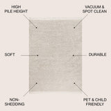 Santiago Mercer Shag Plush Tassel Area Rug