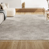Santiago Mercer Shag Plush Tassel Area Rug