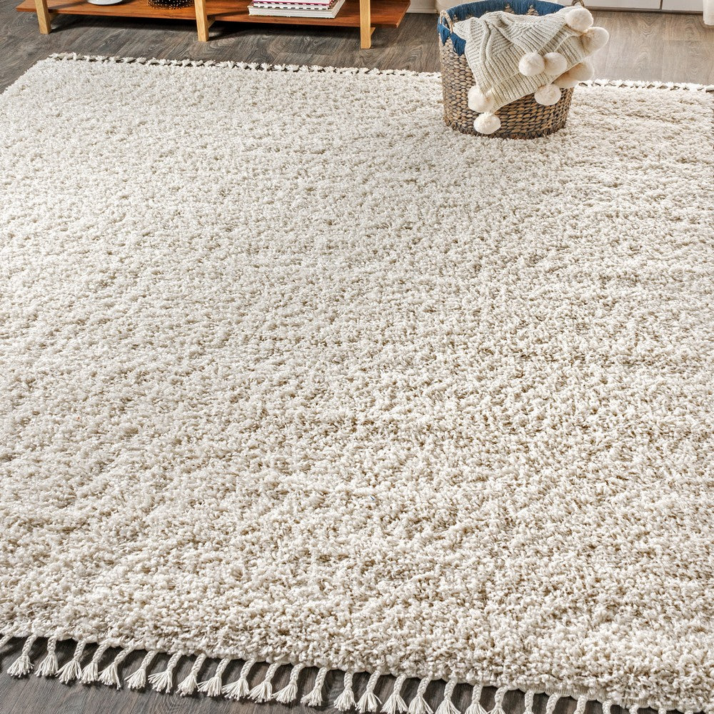 Santiago Mercer Shag Plush Tassel Area Rug