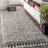 Santiago Mercer Shag Plush Tassel Area Rug