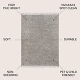 Santiago Mercer Shag Plush Tassel Area Rug