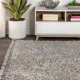 Santiago Mercer Shag Plush Tassel Area Rug