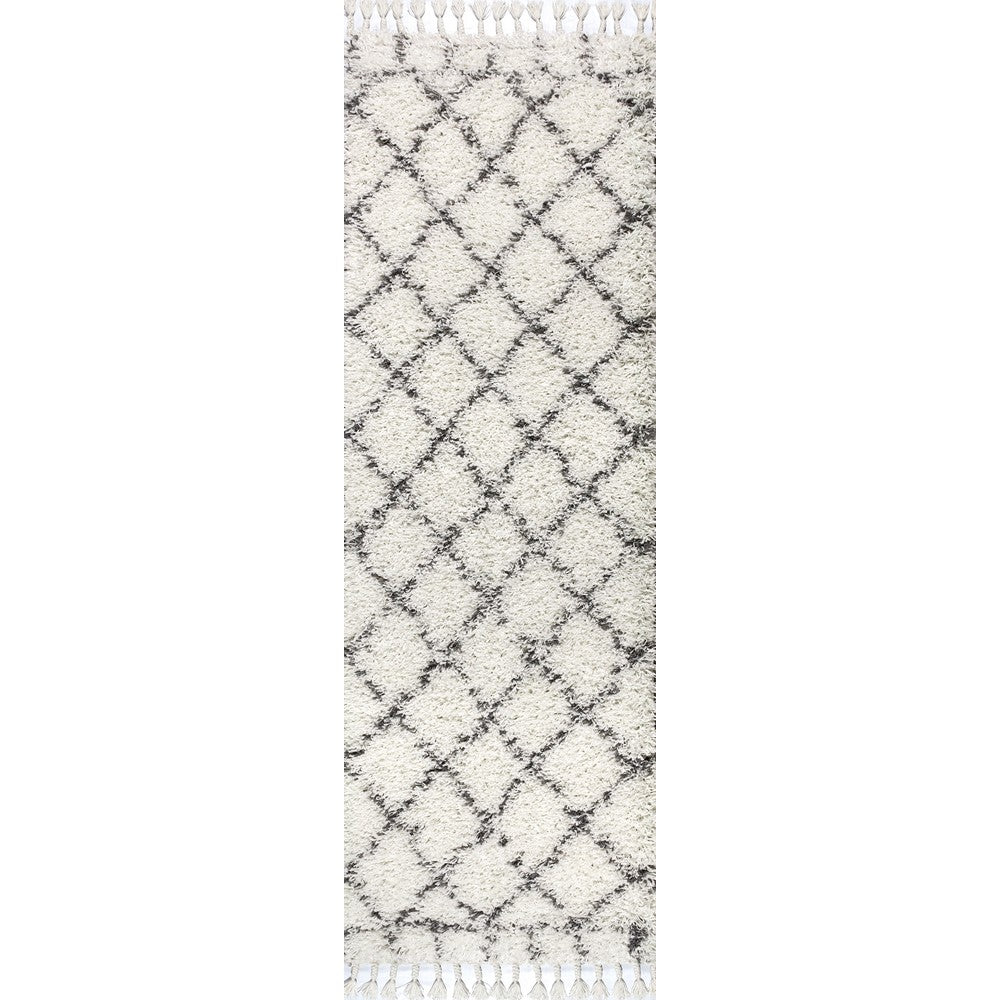 Denver Mercer Shag Plush Tassel Area Rug