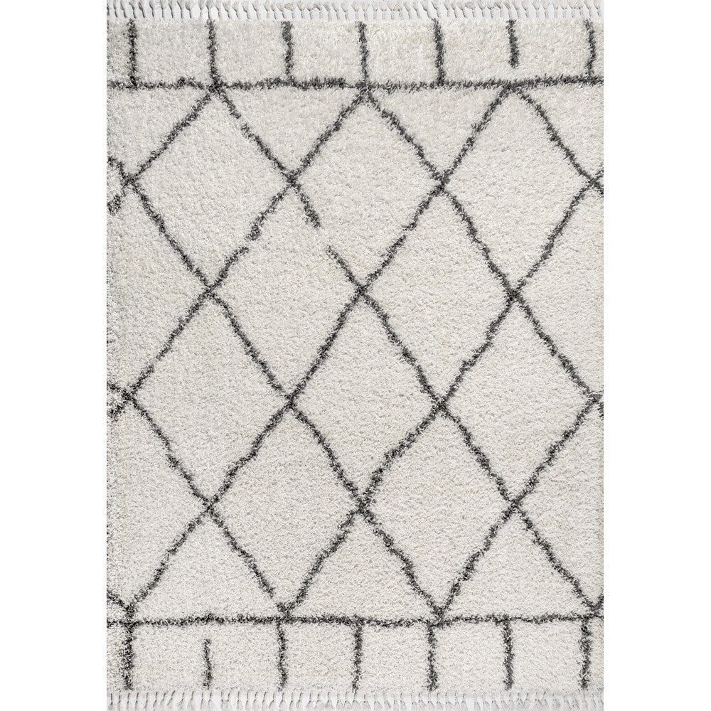 Denver Mercer Shag Plush Tassel Area Rug