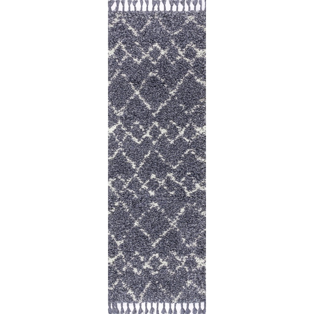 Eden Mercer Shag Plush Tassel Area Rug