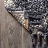 Eden Mercer Shag Plush Tassel Area Rug