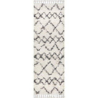 Eden Mercer Shag Plush Tassel Area Rug