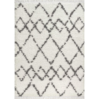 Eden Mercer Shag Plush Tassel Area Rug