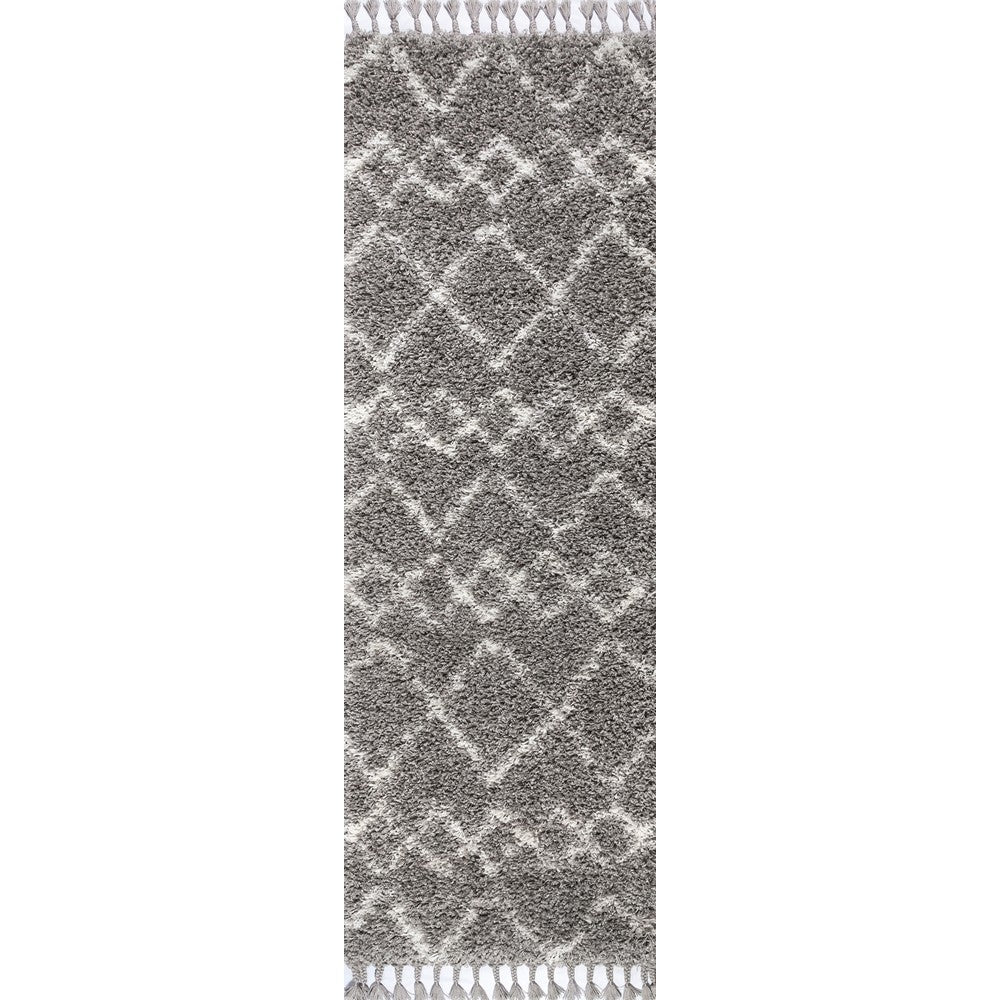 Eden Mercer Shag Plush Tassel Area Rug
