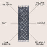 Leland Mercer Shag Plush Tassel Area Rug