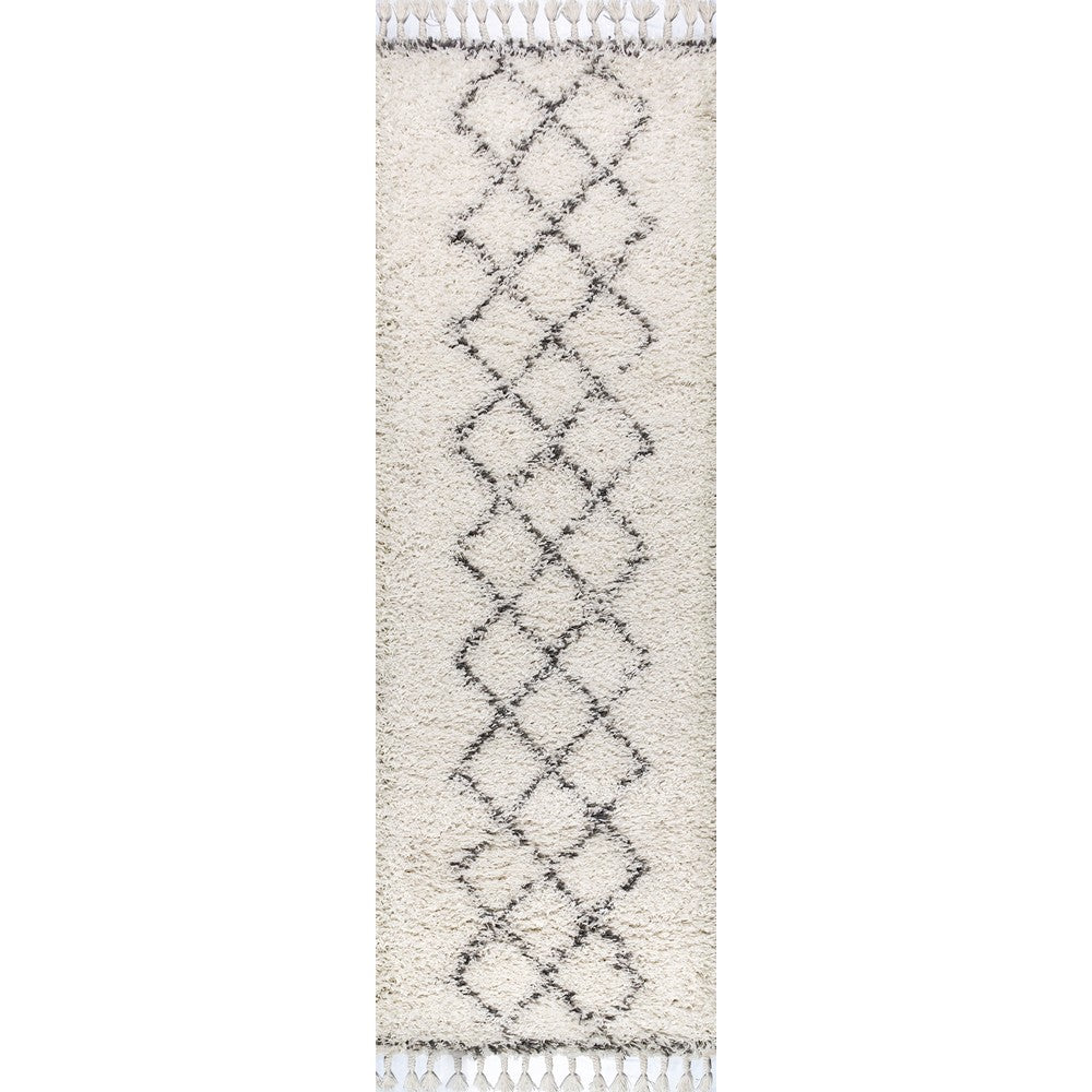 Leland Mercer Shag Plush Tassel Area Rug