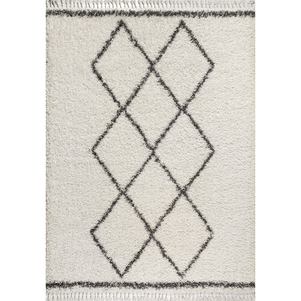 Leland Mercer Shag Plush Tassel Area Rug