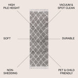Wyoming Mercer Shag Plush Tassel Area Rug