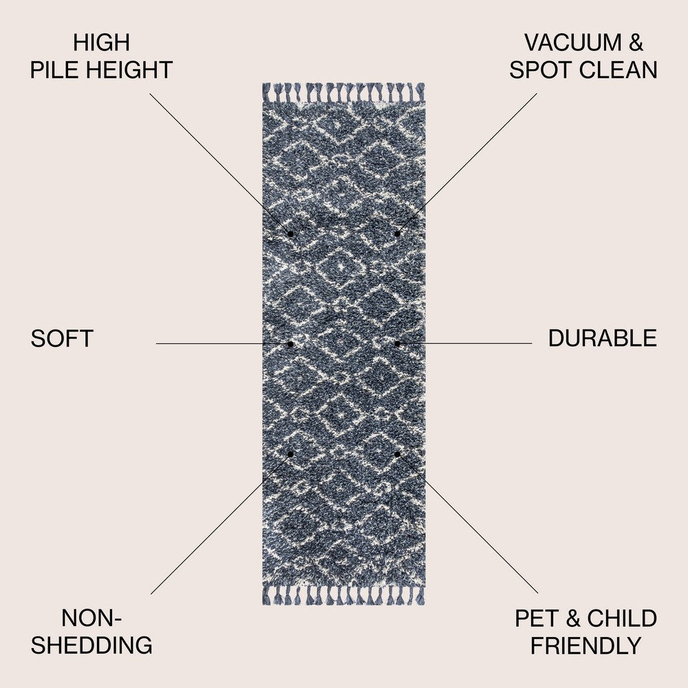 Sedona Mercer Shag Plush Tassel Area Rug