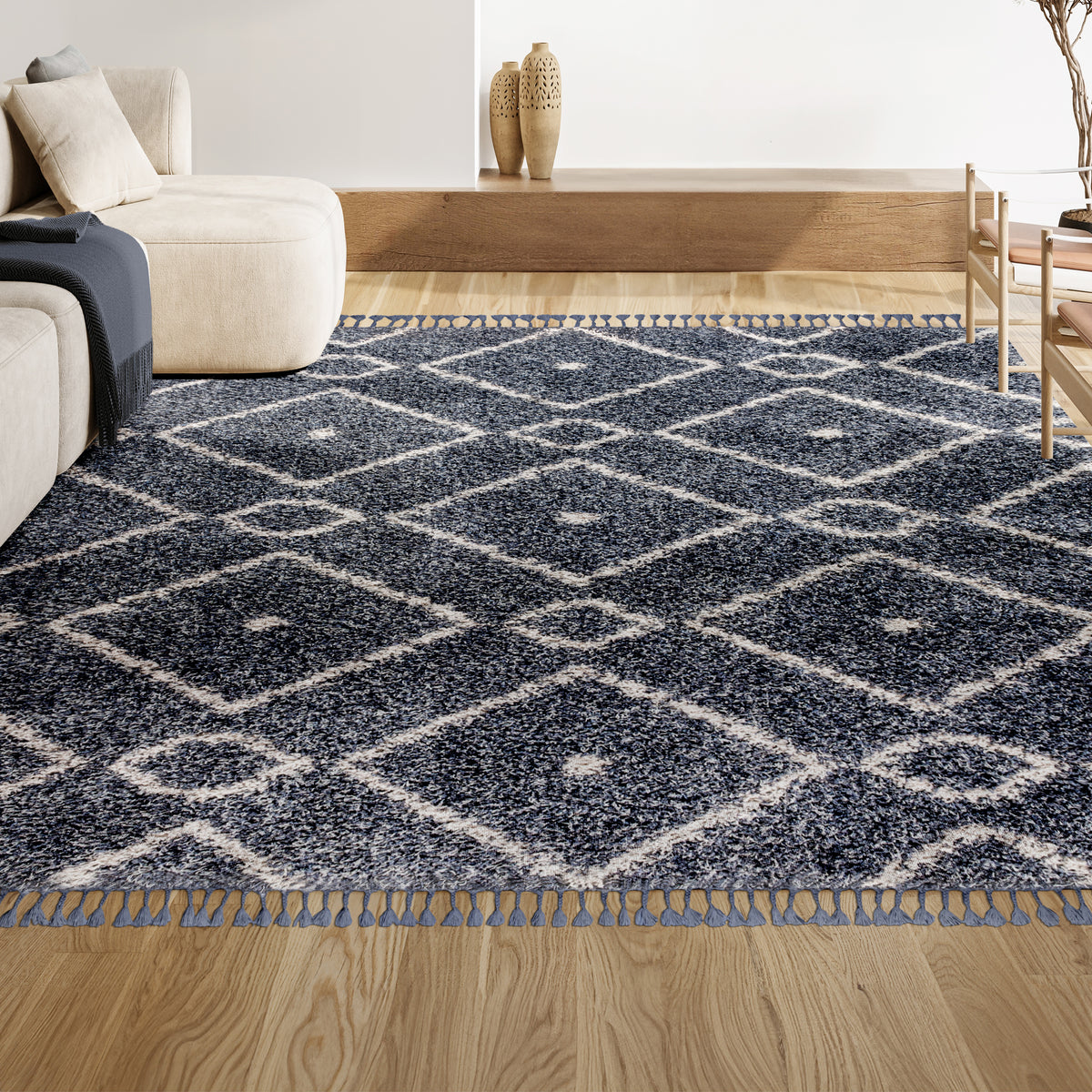 Sedona Mercer Shag Plush Tassel Area Rug